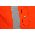 Großhandel Hohe Sichtbarkeit Kleidung Männer Reflektierende Sicherheit High Vis Shirt